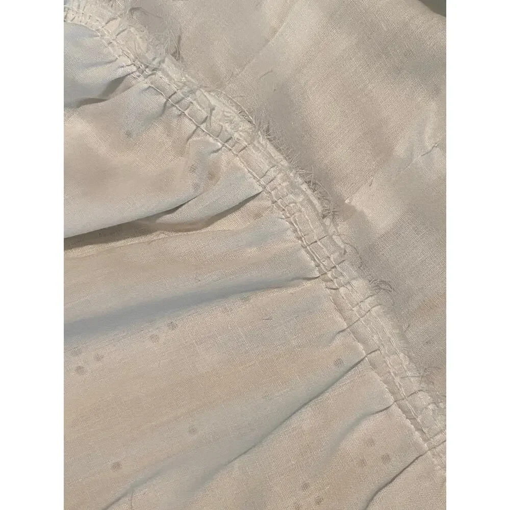 Vintage Victoria Vaughn White Eyelet Prairie Maxi Dress Cottage Bridal 7 USA - Picture 14 of 14